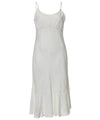 Midi Silk Dress Spaghetti Straps Tropical Palms Off-White Off-White 2XL