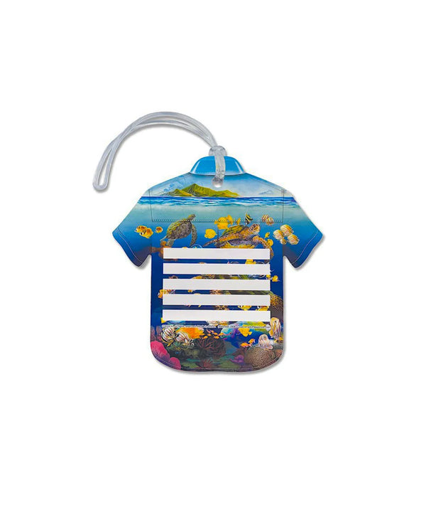 Ocean Friends Aloha Shirt Luggage Tag
