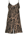 Short Cami Romper Palm Etch