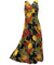 Retro Pineapples Long Maxi Cocktail Hawaiian Dress Black