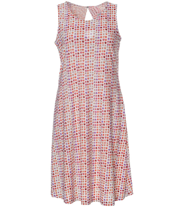 Mini Hibiscus Short Knit Hawaiian Dress White