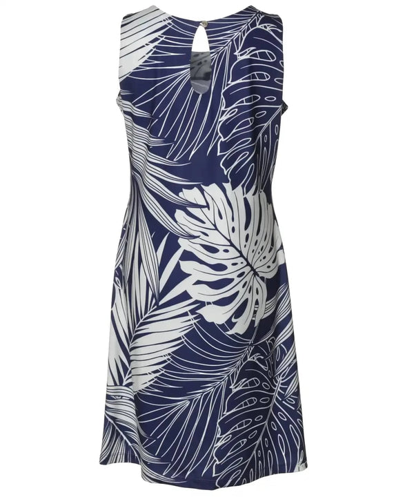 Palms Knit Short Hawaiian Dress Sleeveless