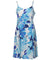 Watercolor Hibiscus Spaghetti Straps Short Dress Blue