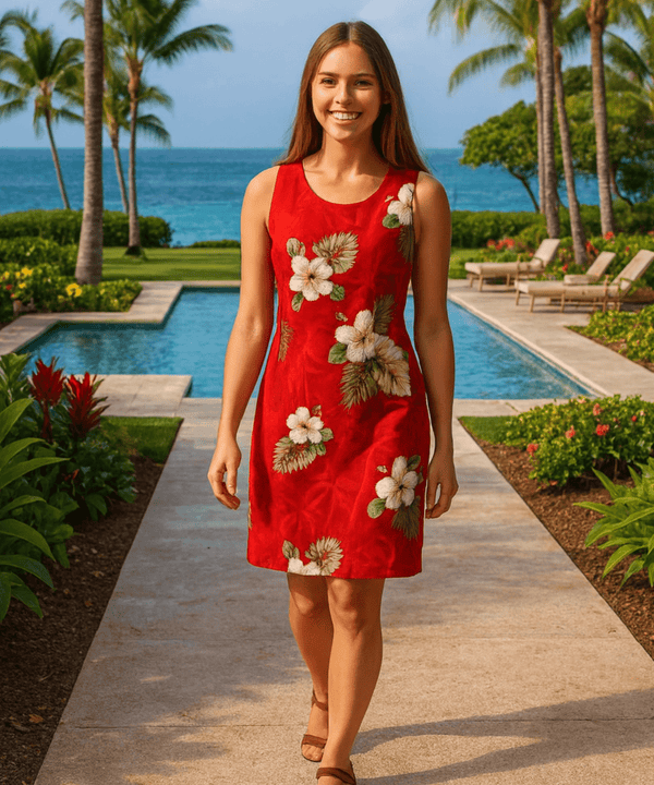 Short Sleeveless Tank Hawaii Dress Ka Pua