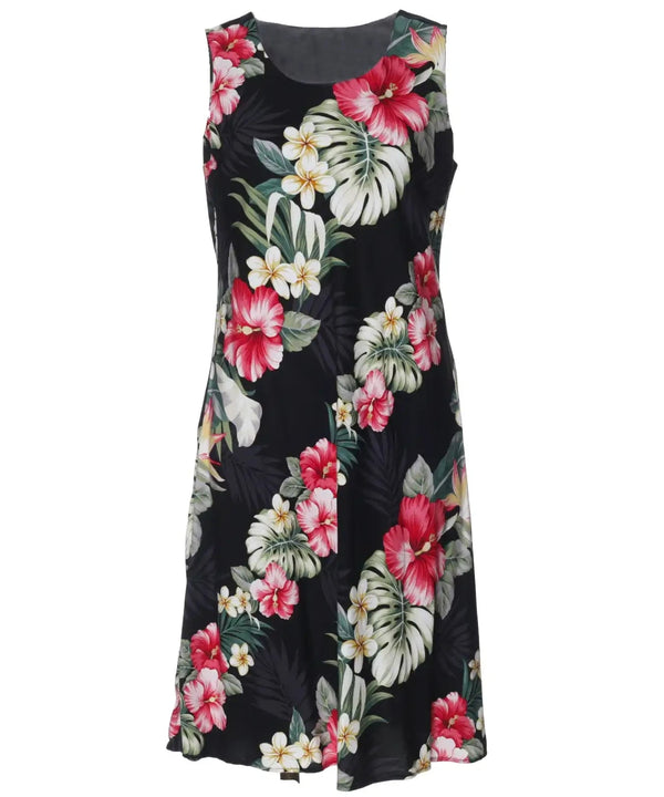 Short Hawaiian Dress Hekau Black