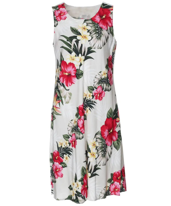 Short Hawaiian Dress Hekau Cream