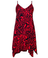Scarf Hem Short Hawaiian Dress Tribal Time Red
