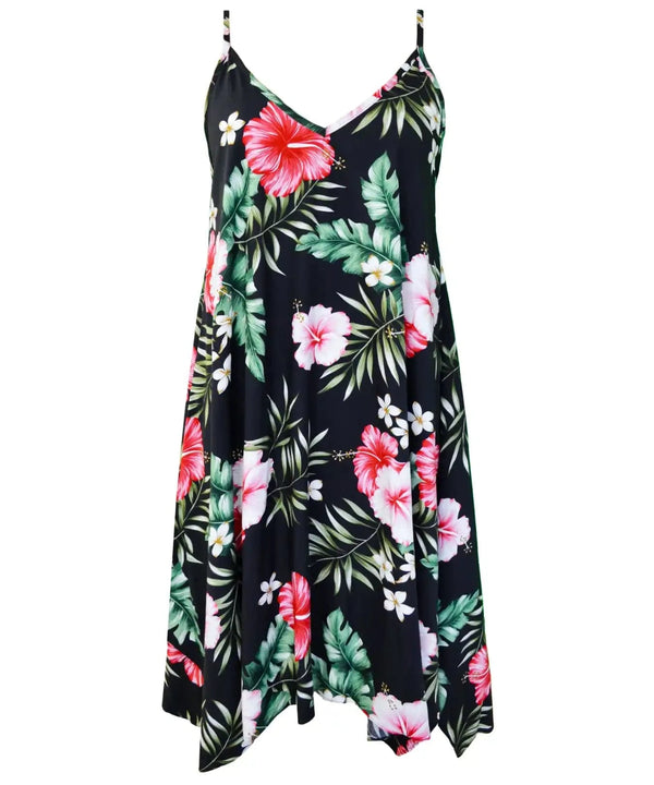 Wailana Scarf Hem Short Hawaiian Dress