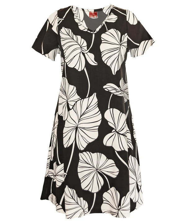 Short Sleeves A-Line Pullover Hawaiian Dress Legend of Taro