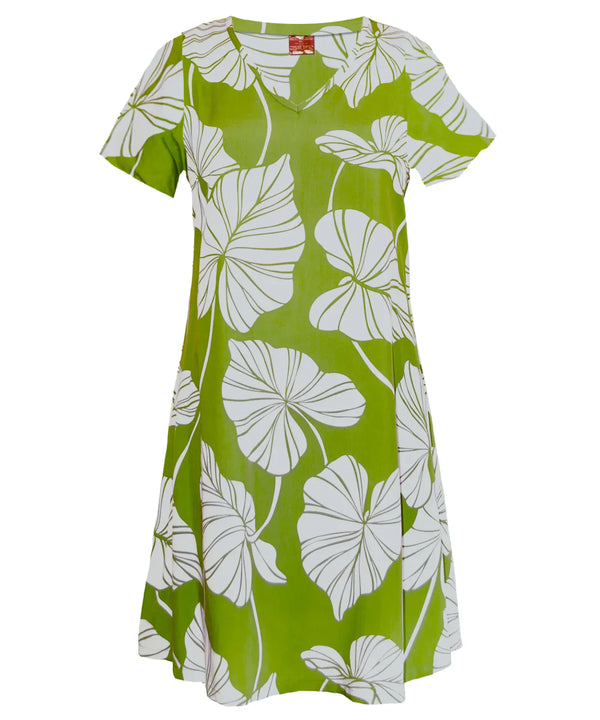Short Sleeves A-Line Pullover Hawaiian Dress Legend of Taro