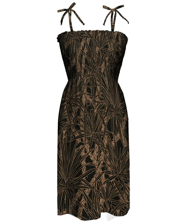 Palm Etch Smock Top Hawaiian Dress