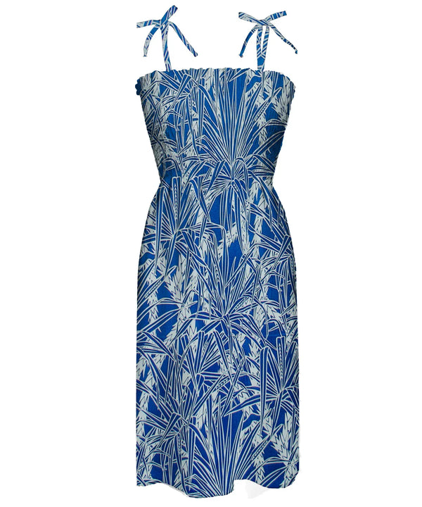 Palm Etch Smock Top Hawaiian Dress