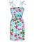 Short Hawaiian Dress Smock Top Tropical Flamingos