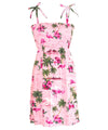 Short Hawaiian Dress Smock Top Tropical Flamingos