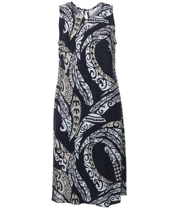 Knee Length Rayon Dress Tattoo