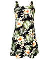A-Line Short Hawaiian Dress Back Cutout Luau Legend Black