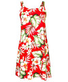 A-Line Short Hawaiian Dress Back Cutout Luau Legend Red
