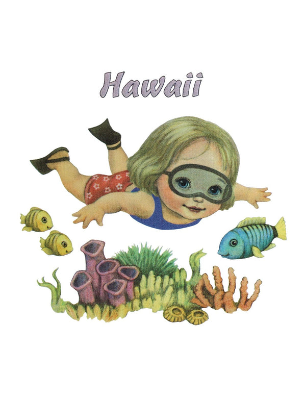 Kid's T-Shirt Girl Diver Sea Life Reef