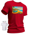 Hanalei Days Hawaiian T-Shirt Red