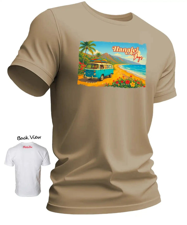 Hanalei Days Hawaiian T-Shirt Sand
