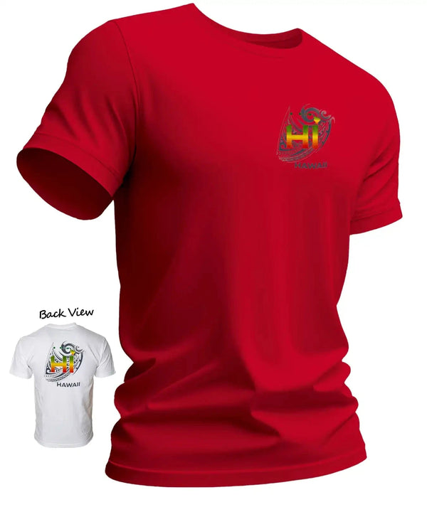 T-Shirt Hawaii Tribal Red