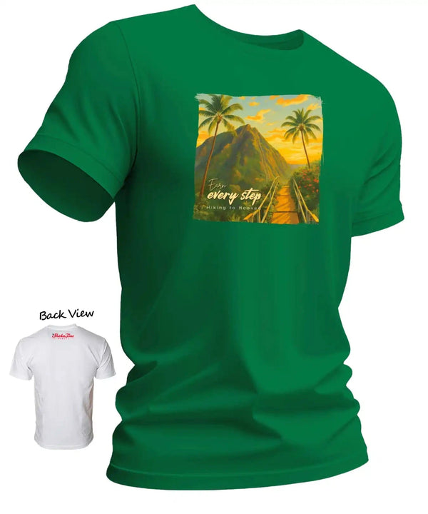 Hike to Heaven Hawaiian T-Shirt Green