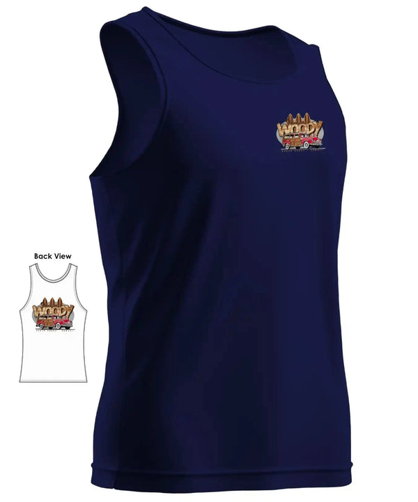 Tank Top for Men Hawaiian Surfers Woody Car Navy