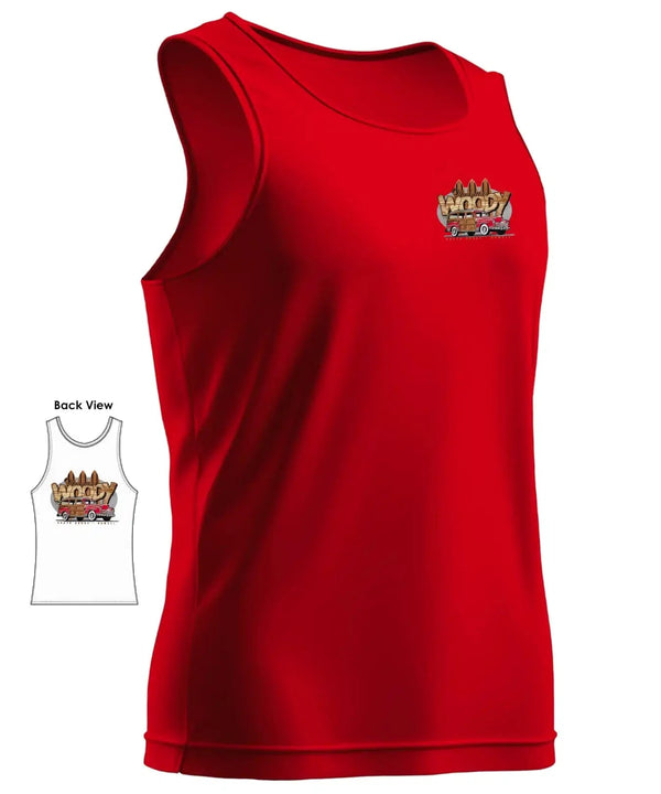 Tank Top for Men Hawaiian Surfers Woody Car Red
