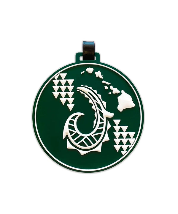 Tribal Hook Green Luggage Tag