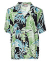 Camp Women's Hawaiian Shirt Cabana Palms Black