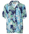 Camp Women's Hawaiian Shirt Cabana Palms Navy