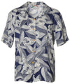 Camp Women's Hawaiian Shirt Hibiscus Twilight Beige