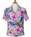 Painted Hibiscus Camp Women's Hawaiian Shirt Pink