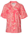 Camp Women's Hawaiian Shirt Taro Leaf Coral
