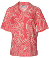 Camp Women's Hawaiian Shirt Taro Leaf Coral