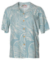 Camp Women's Hawaiian Shirt Taro Leaf Sky Blue