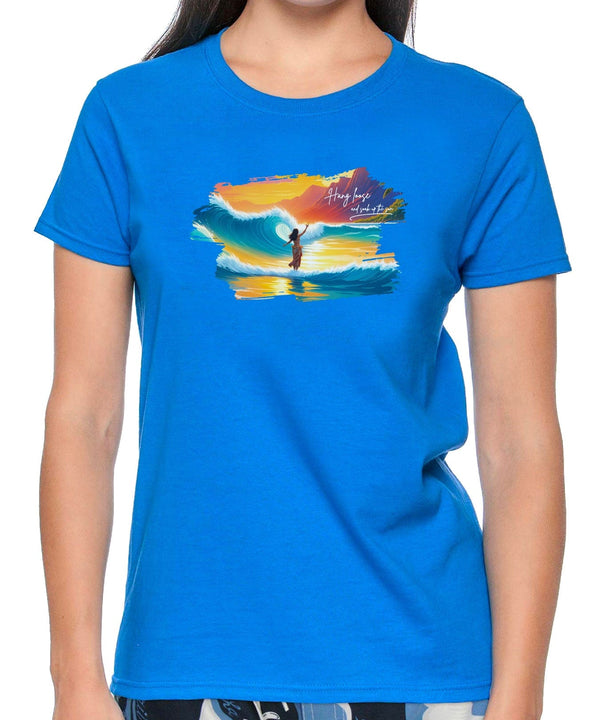 Women's Tee Hang Loose Hula T-Shirt Blue