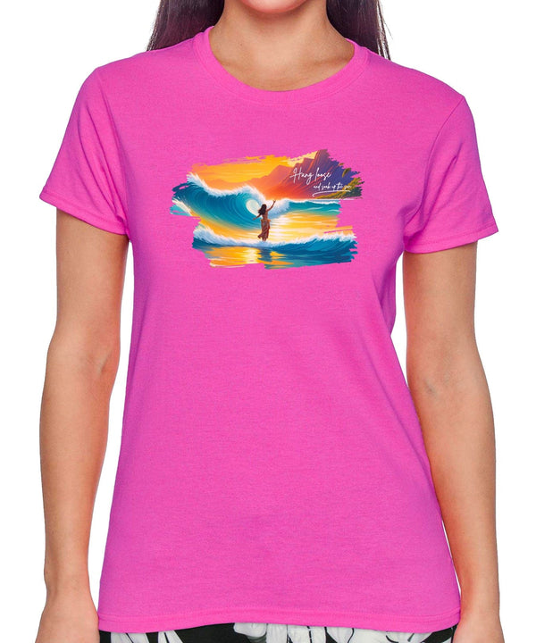 Women's Tee Hang Loose Hula T-Shirt Pink