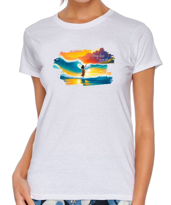 Women's Tee Hang Loose Hula T-Shirt White