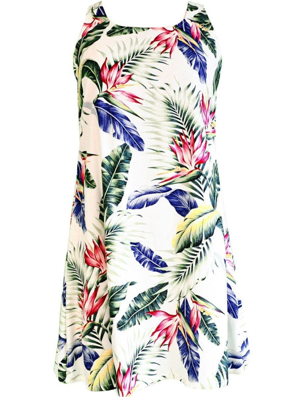 A-Line Back Cutout Dress Birds of Paradise Beige