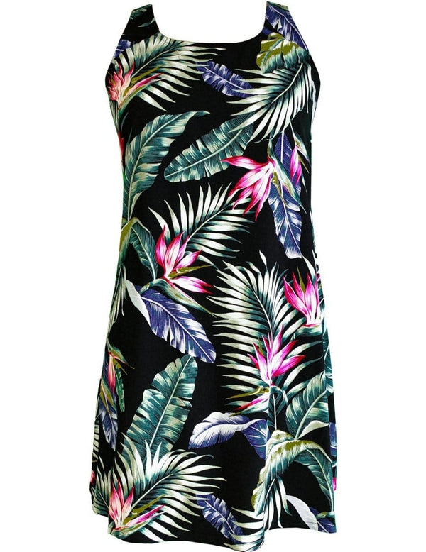 A-Line Back Cutout Dress Birds of Paradise Black