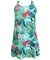 A-Line Back Cutout Hawaiian Dress Lehua Aqua