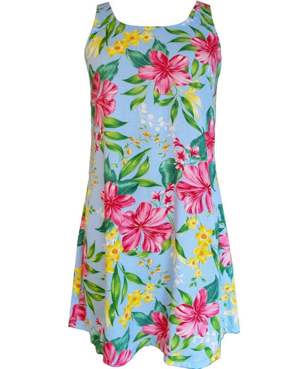 A-Line Back Cutout Dress Pua Aloha Light Blue