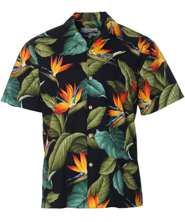 Airbrush Birds of Paradise Shirt Black