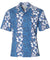 Aloha Island Shirt Hibiscus Leis Blue