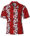 Aloha Island Shirt Hibiscus Leis Red