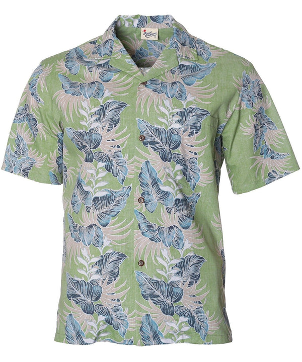 Aloha Lei Poly Cotton Shirt Green