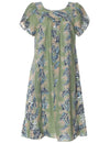 Aloha Lei Pull Over Muumuu Dress Green