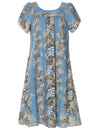 Aloha Lei Pull Over Muumuu Dress Light Blue