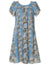 Aloha Lei Pull Over Muumuu Dress Light Blue